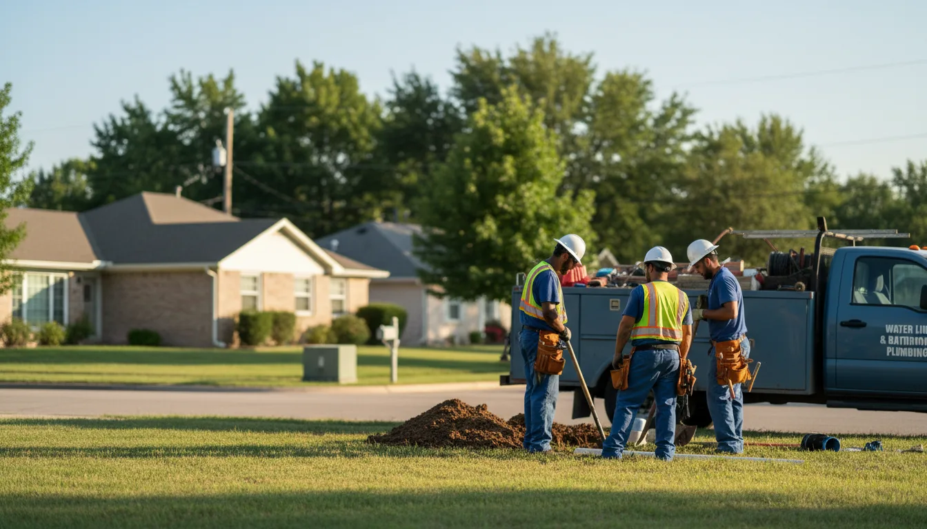Residential water line and bathroom plumbing service in Merom, IN